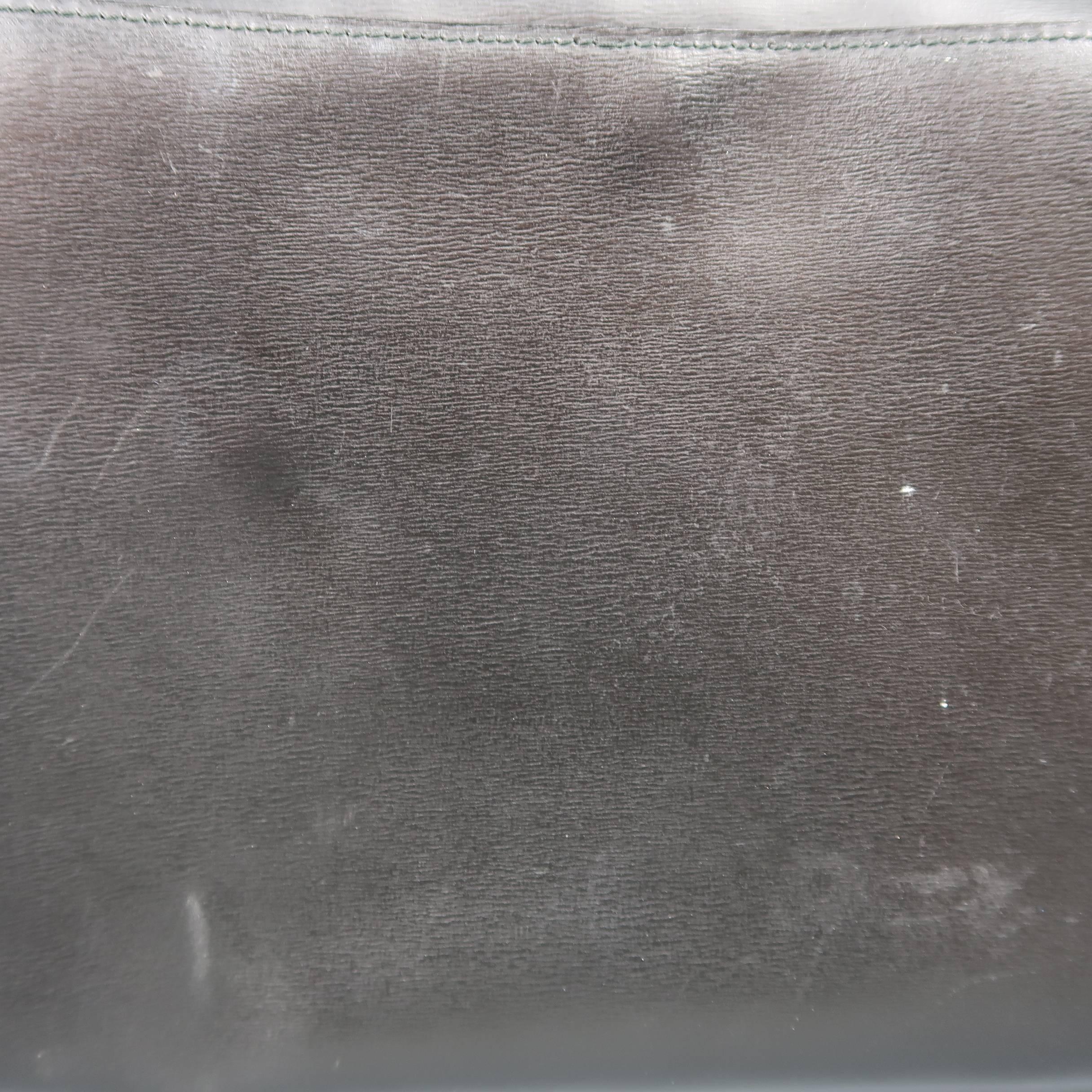 Women's or Men's Vintage CARTIER Black Leather Wristlet Travel Toiletry Clutch Bag