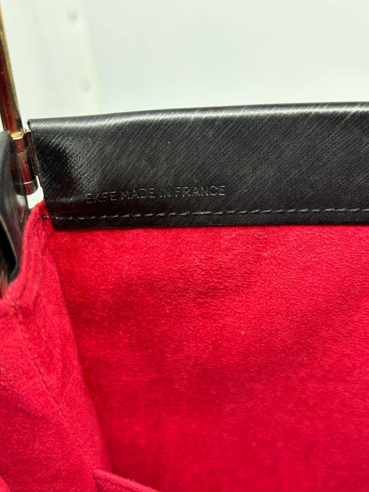 Vintage Cartier Black Small Leather Trinity Tote For Sale 1