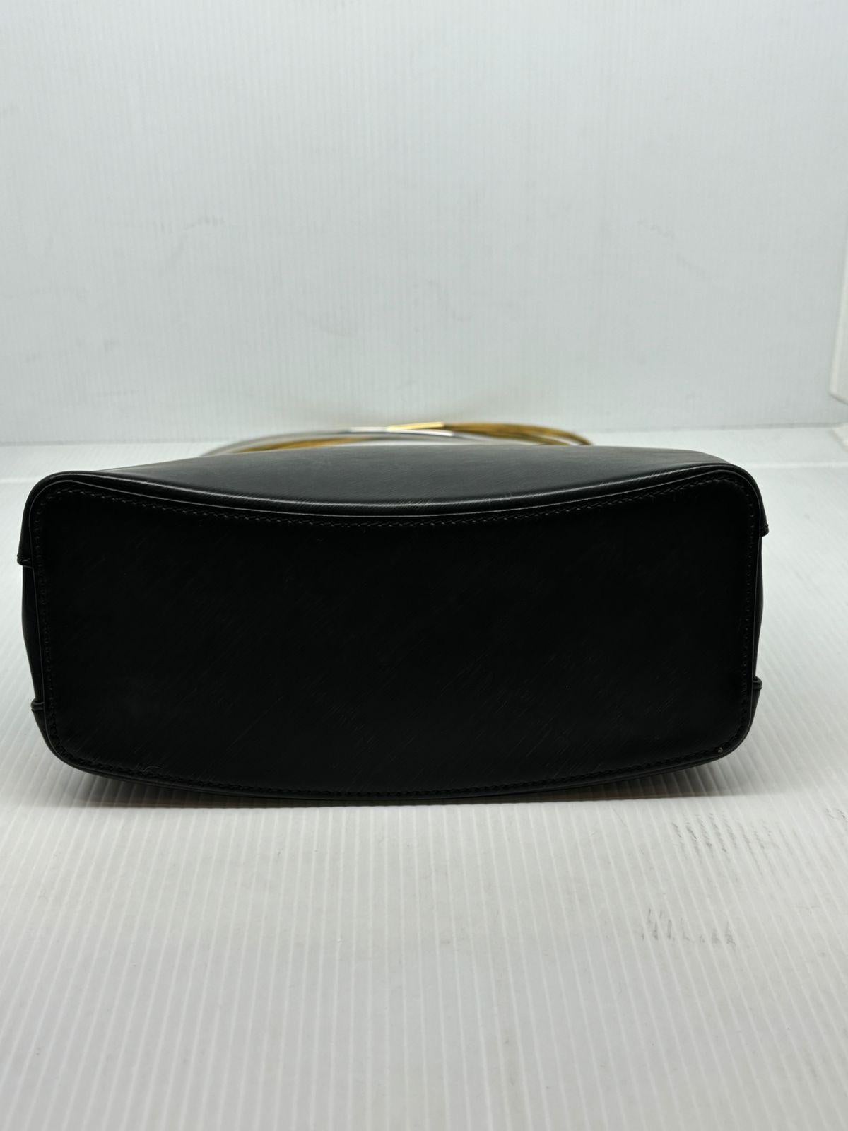 Vintage Cartier Black Small Leather Trinity Tote For Sale 5