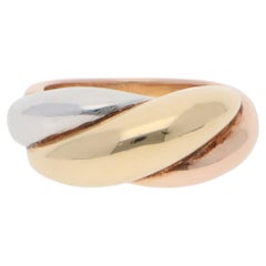 Vintage Cartier Bombe Trinity Ring in 18k Rose, Gelb und Weißgold