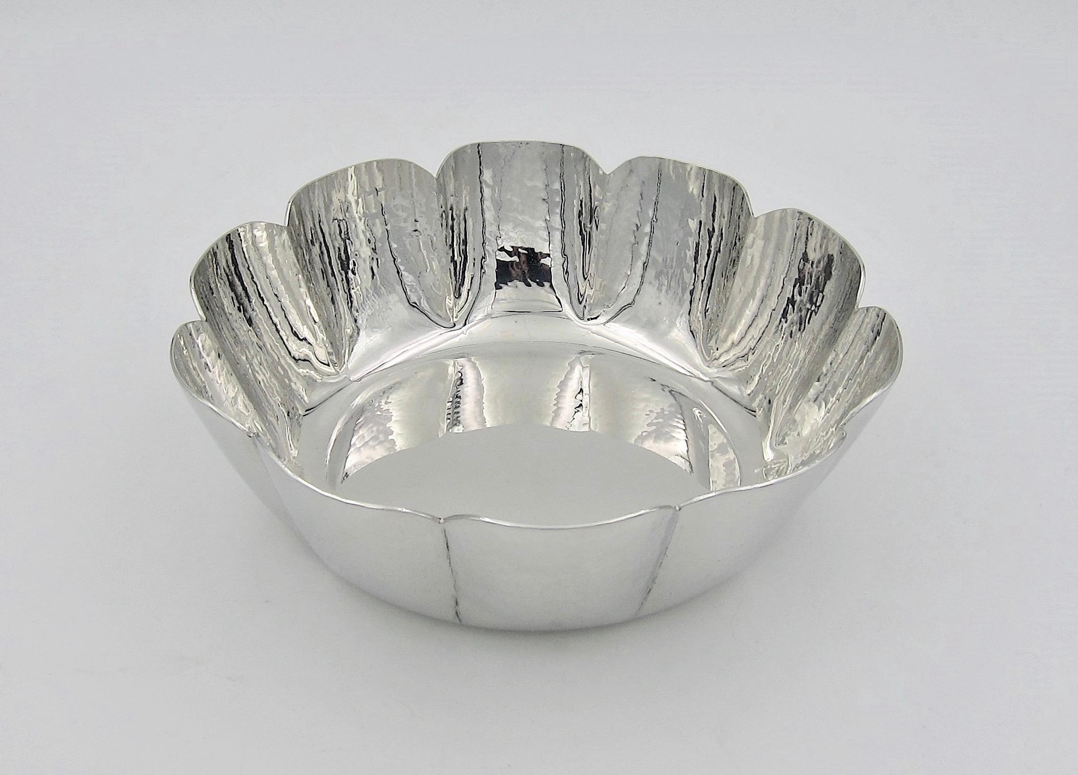 French Vintage Cartier Bowl Handcrafted in Polished Pewter