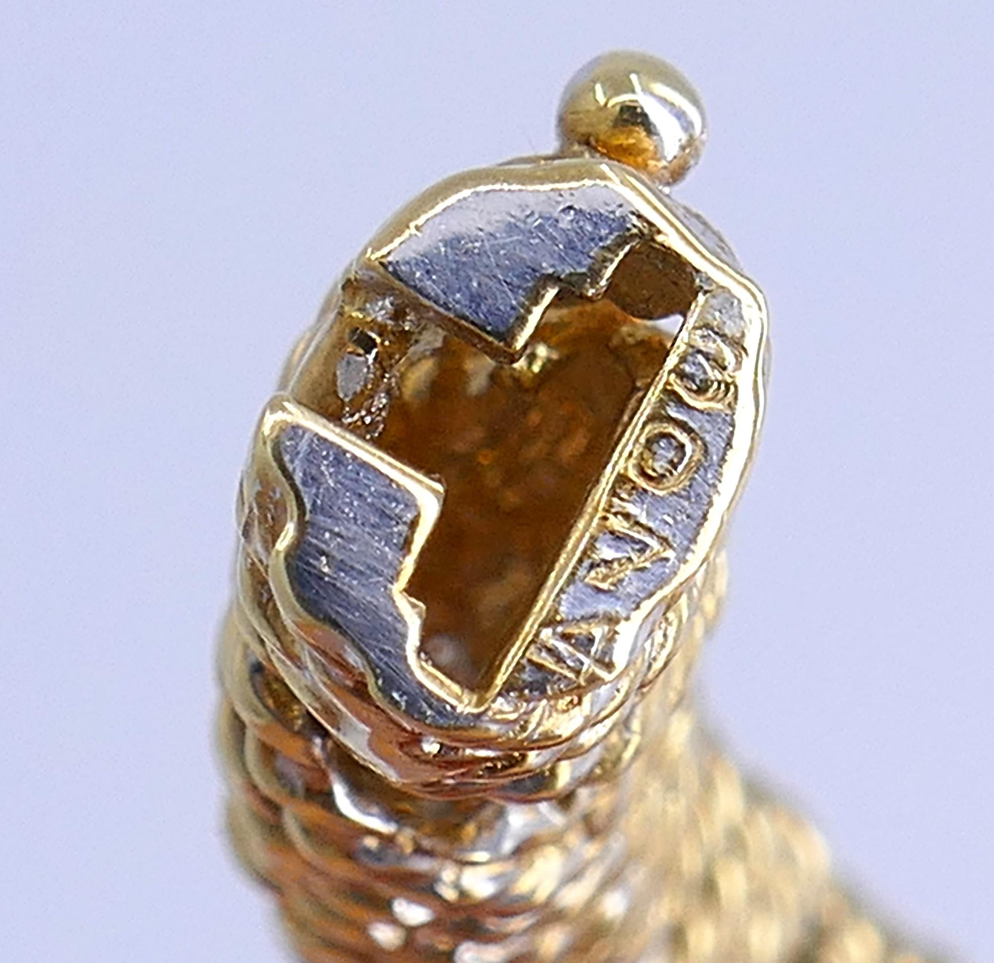 Vintage Cartier Bracelet 18k Braided Gold Diamond Estate Jewelry 2