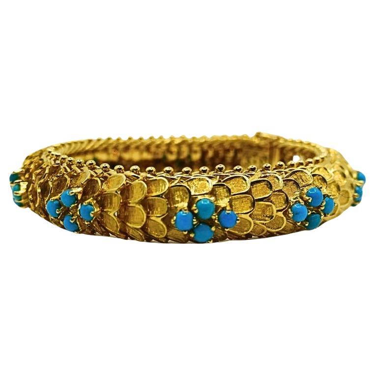 Vintage Cartier Bracelet Turquoise 18k Gold 3