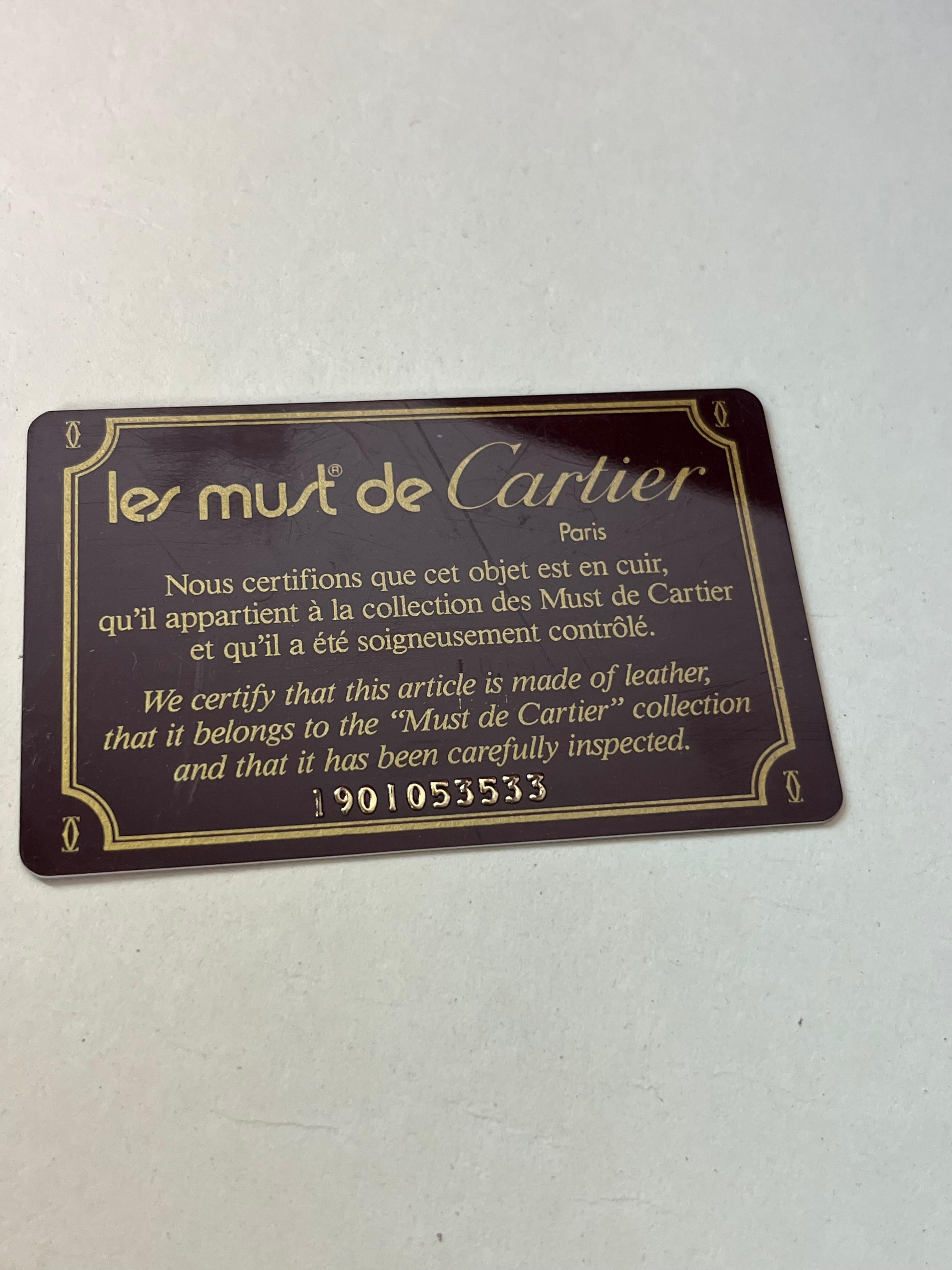 Vintage Cartier Burgundy Leather Document Holder, 1990s 5