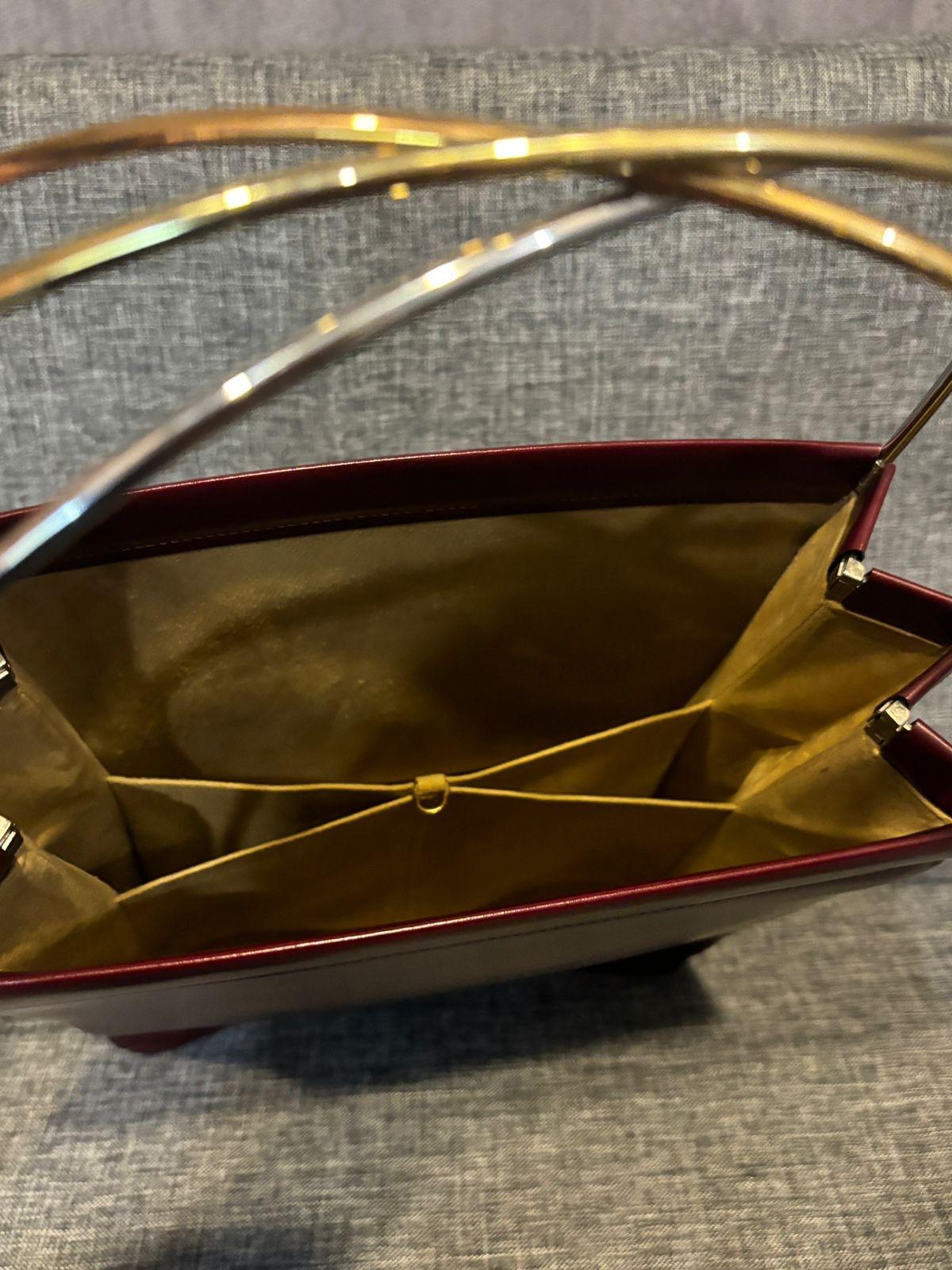 Vintage Cartier Burgundy Trinity Tote Bag For Sale 8