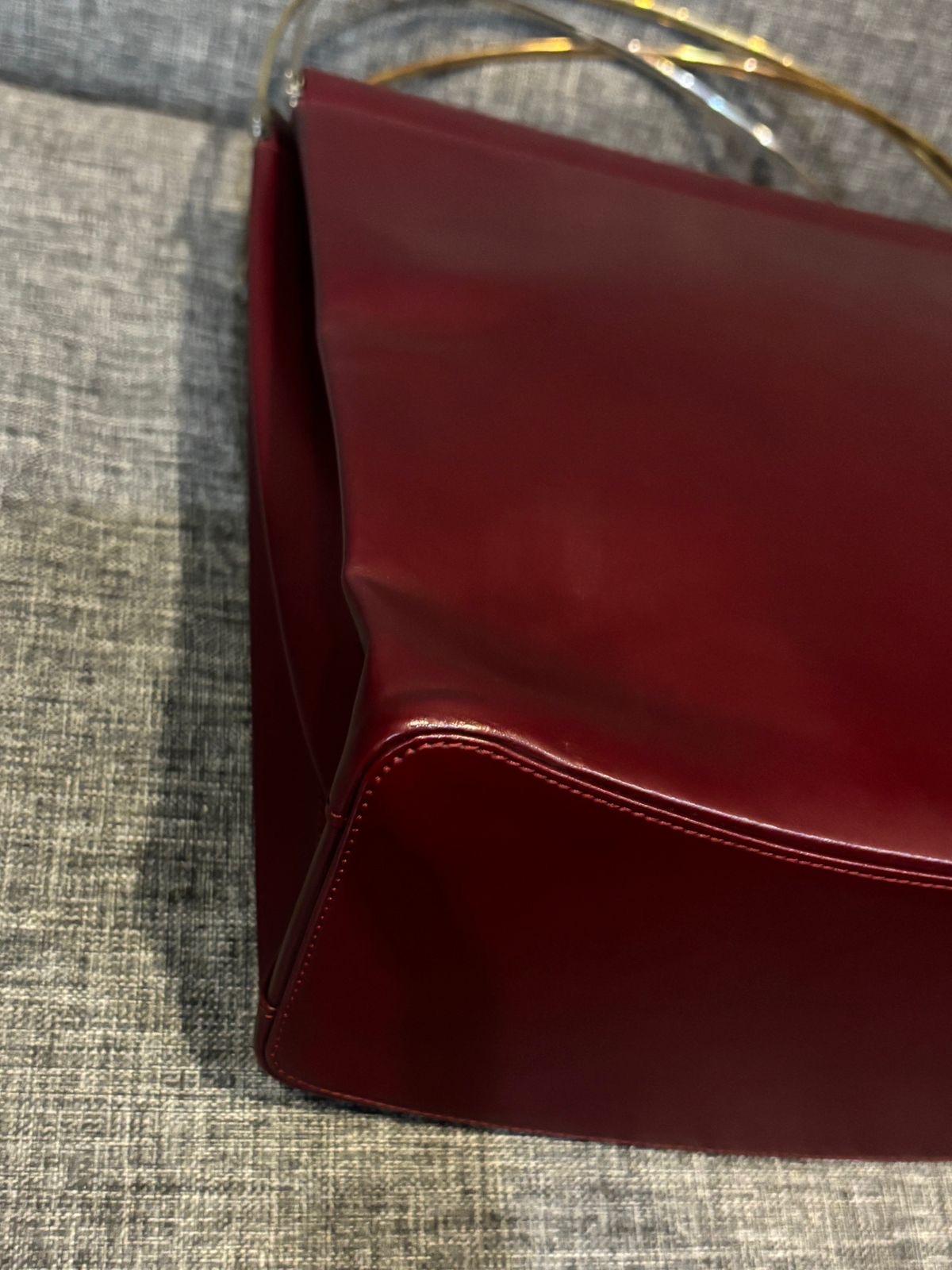 Vintage Cartier Burgundy Trinity Tote Bag For Sale 9