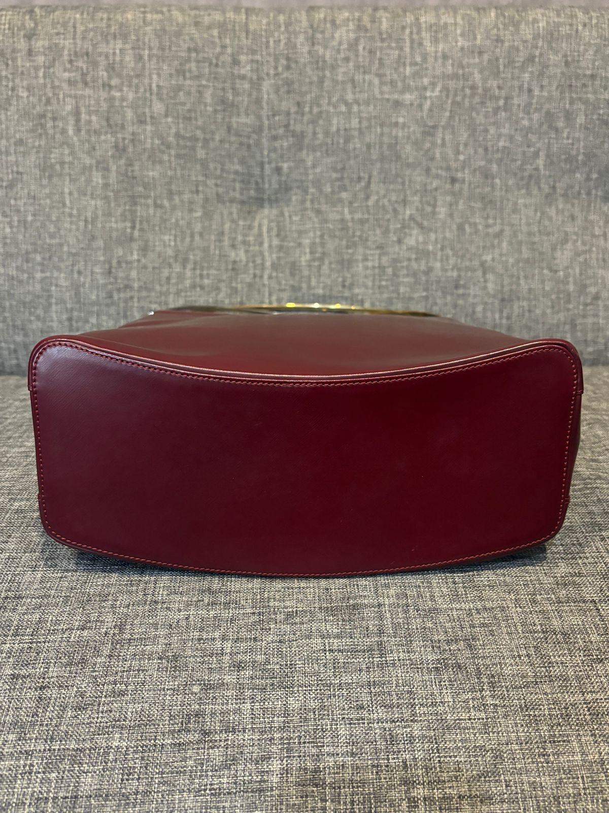 Vintage Cartier Burgundy Trinity Tote Bag For Sale 1
