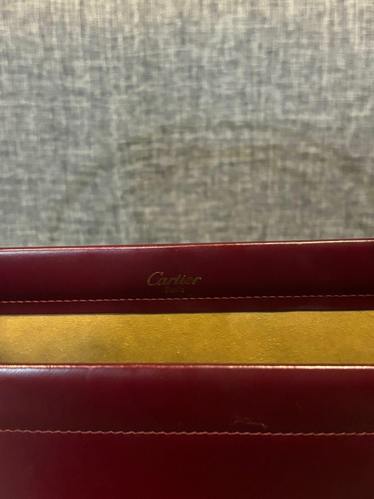Vintage Cartier Burgundy Trinity Tote Bag For Sale 4