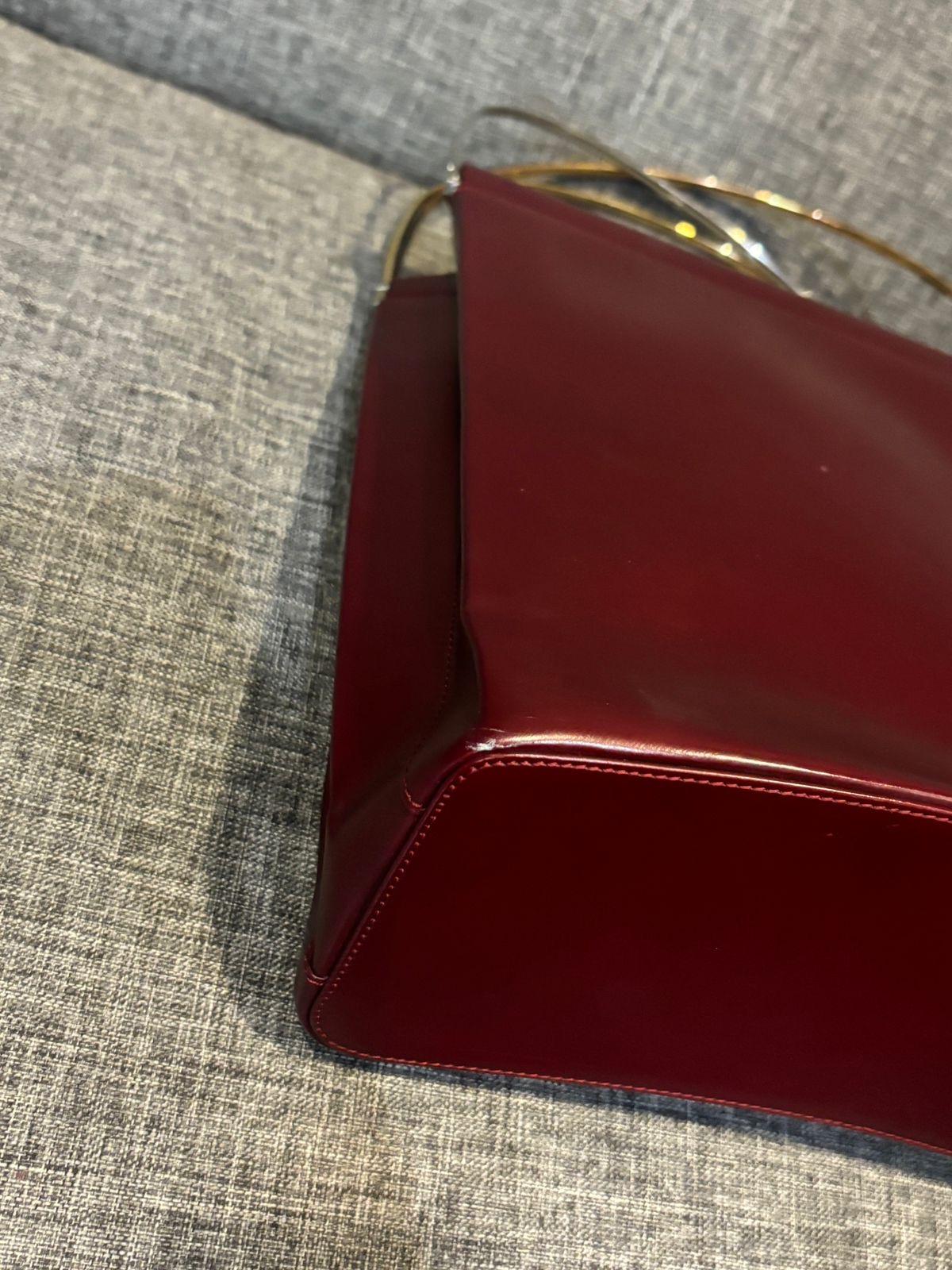 Vintage Cartier Burgundy Trinity Tote Bag For Sale 5