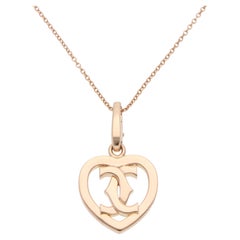 Vintage Cartier C de Cartier Heart Charm in Rose Gold