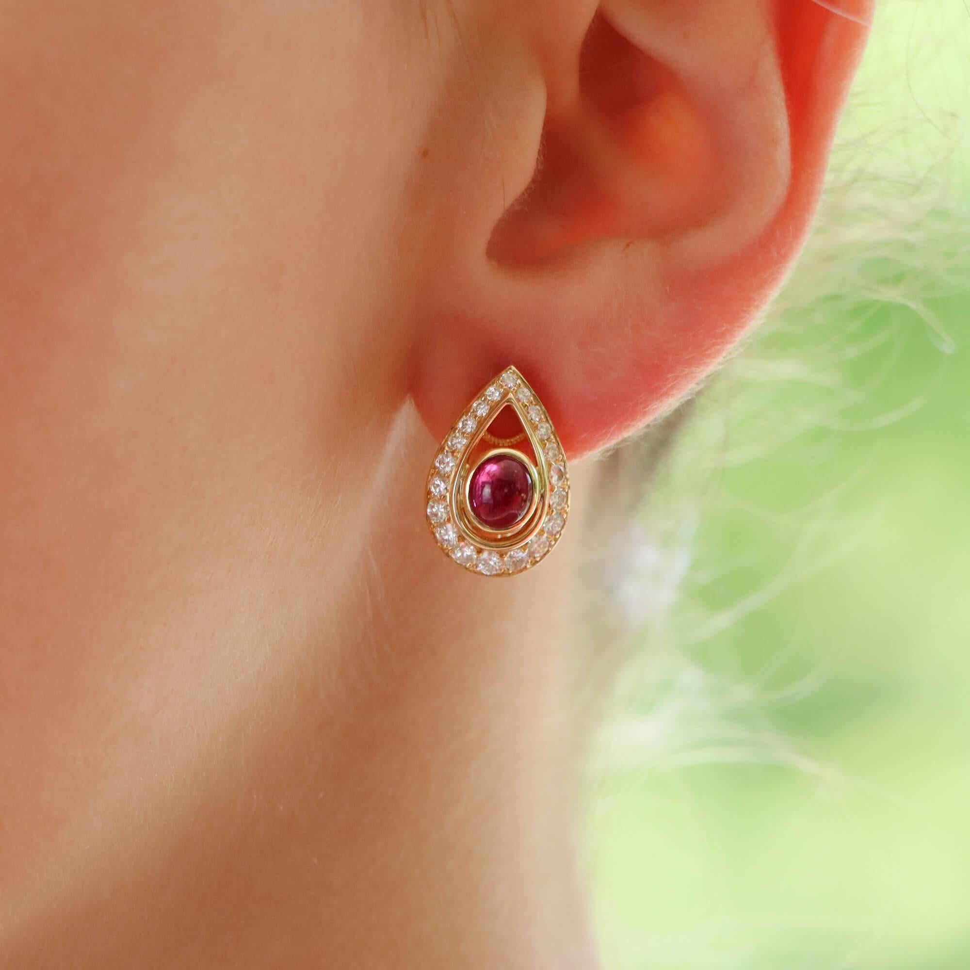 ruby earrings cartier