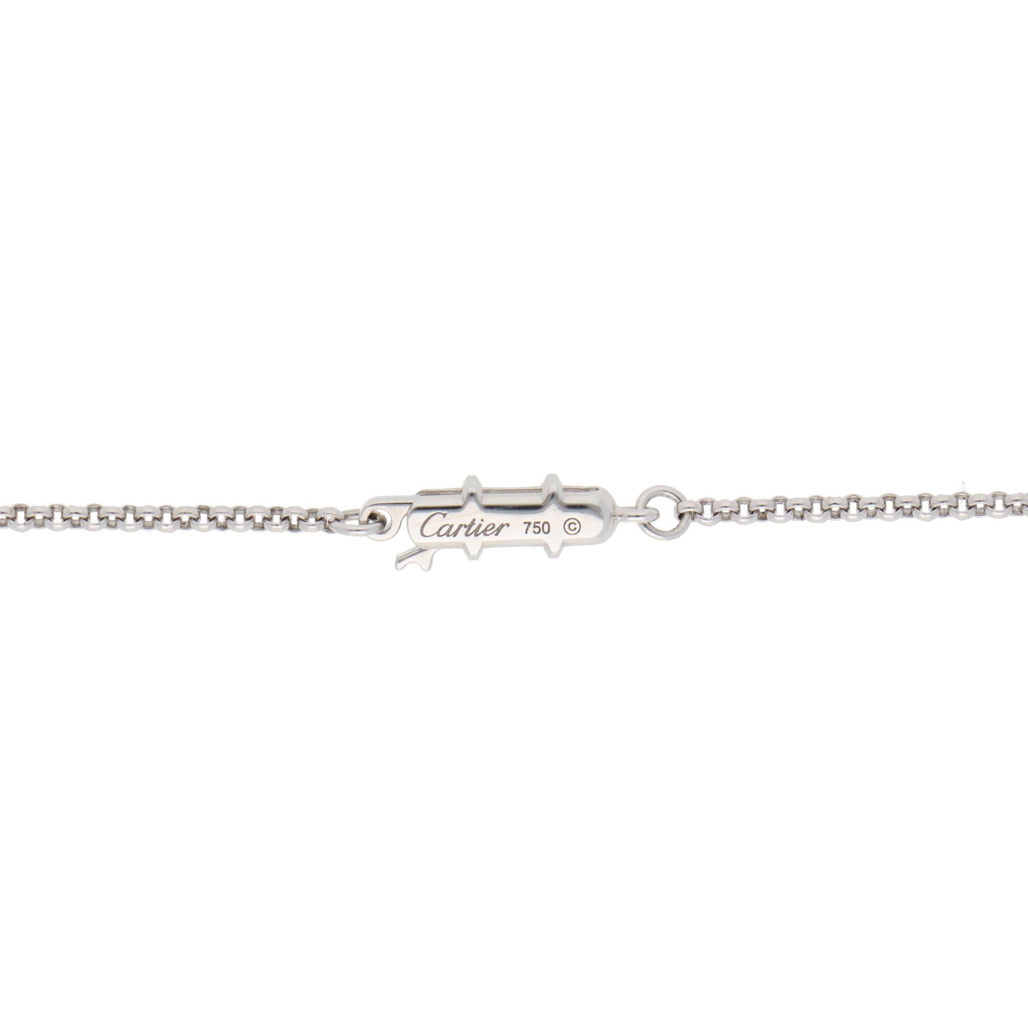 Vintage Cartier Caresse d'Orchidées Mother of Pearl Necklace in White Gold In Excellent Condition In London, GB