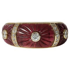 Cartier geschnitzter Turmalinring aus dem Jahr 1991