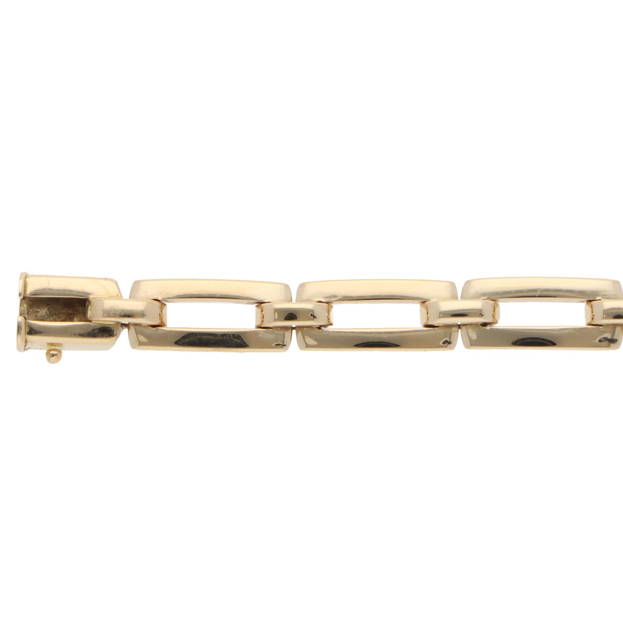 Vintage Cartier Chain Link Bracelet in Yellow Gold In Excellent Condition In London, GB