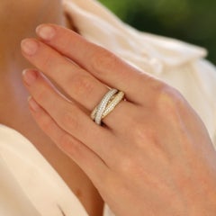 Cartier Bague Trinity classique vintage en or 18 carats avec diamants