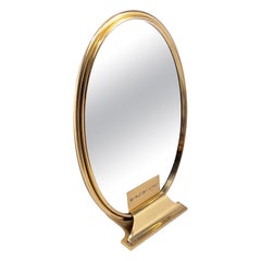 Vintage Cartier Classic Oval Table Mirror Gold-Plated, 1970