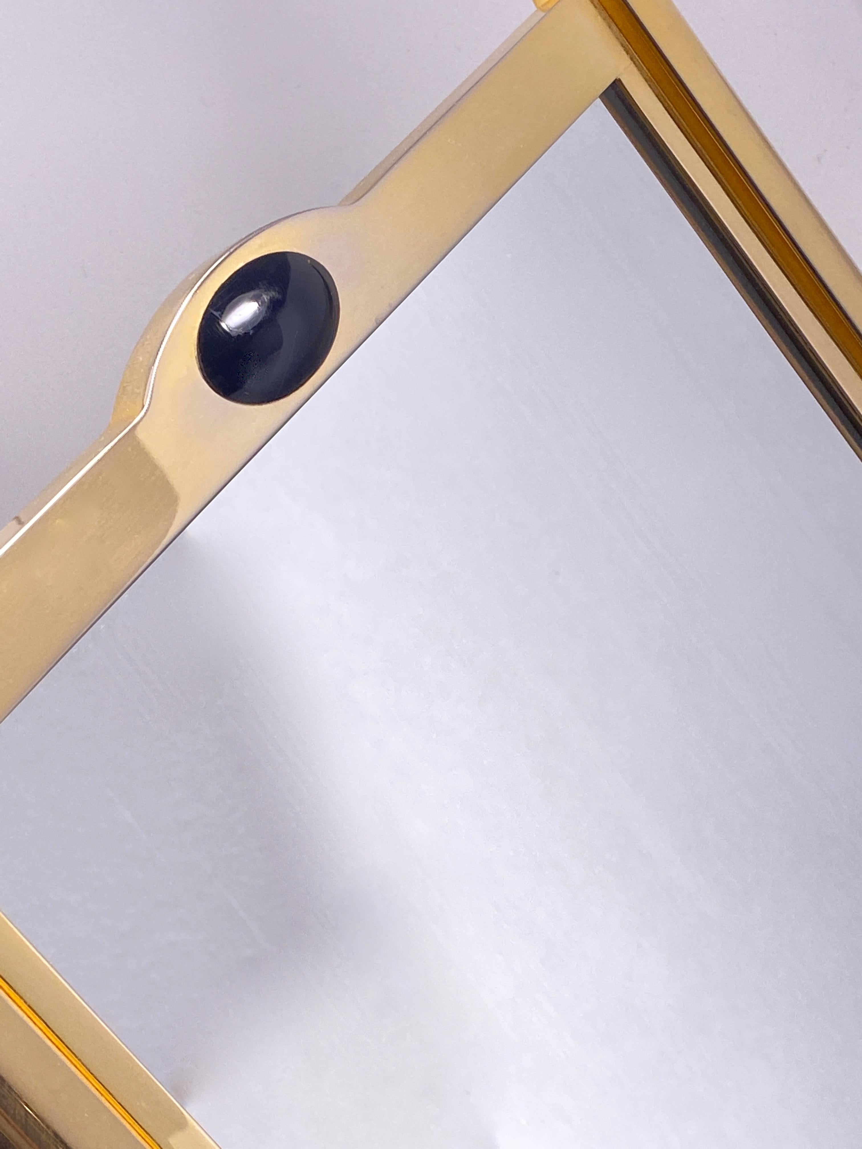 Espejo de mesa vintage Cartier Classic Tank Pivotal Axis chapado en oro, 1970 en venta 3