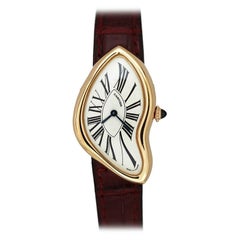Vintage Cartier France Crash 18 Karat Rose Gold Watch circa 1993