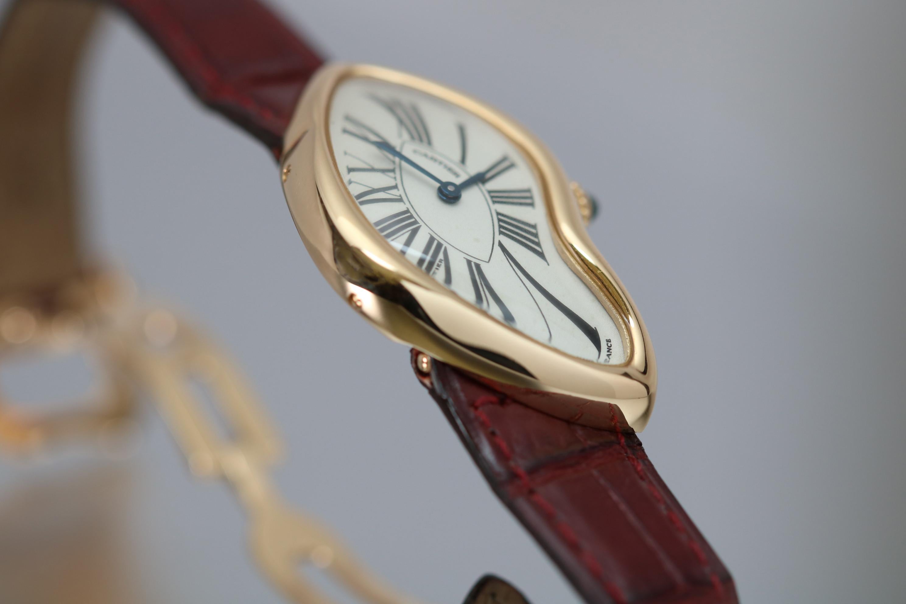 Vintage Cartier France Crash 18 Karat Rose Gold Watch circa 1993 3