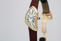 Vintage Cartier France Crash 18 Karat Rose Gold Watch circa 1993