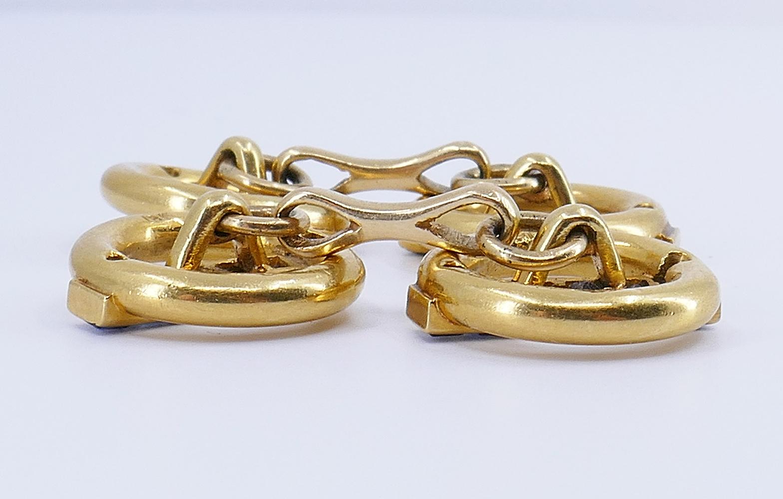 Vintage Cartier Cufflinks 18k Gold Sapphire Estate Jewelry 1