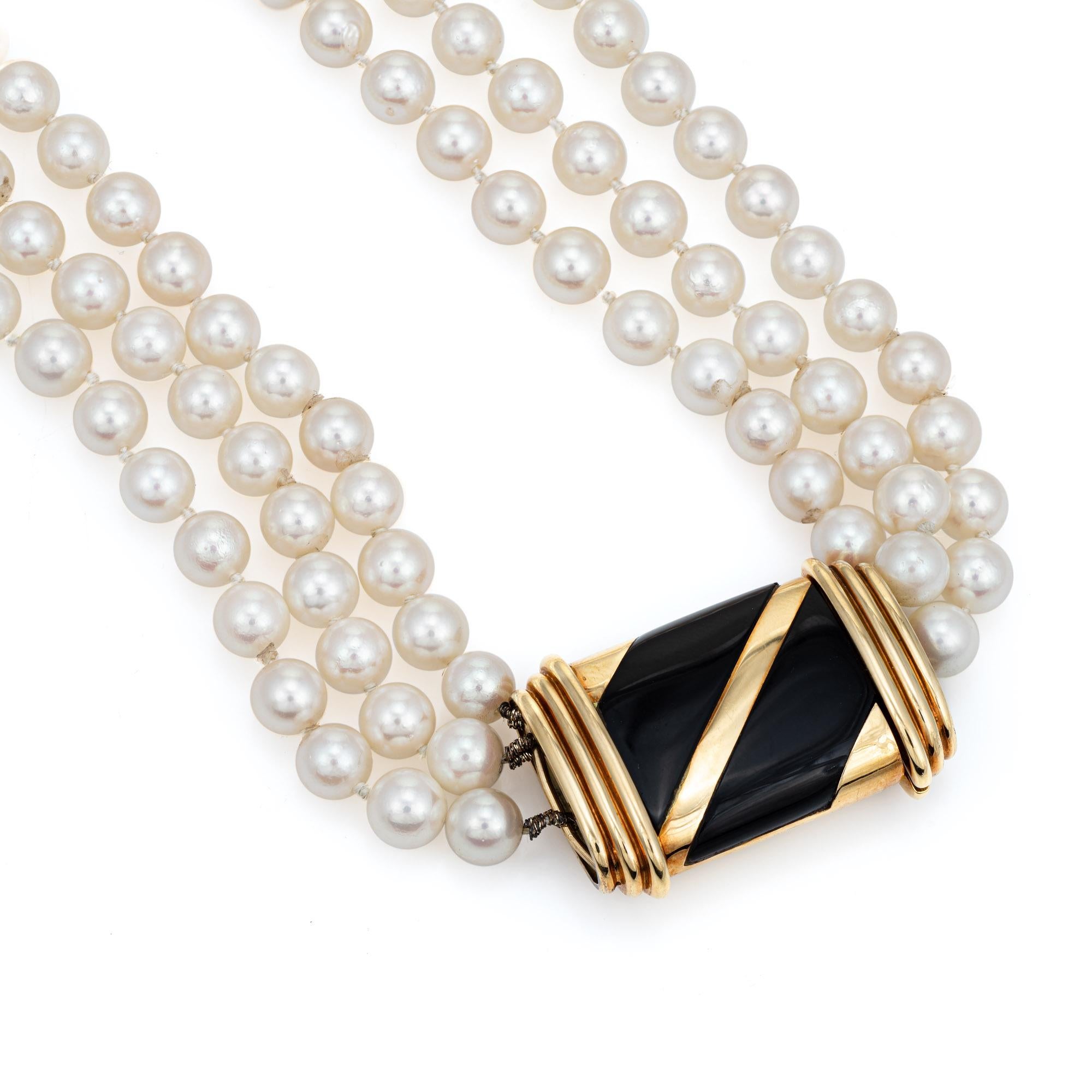 three strand pearl necklace
