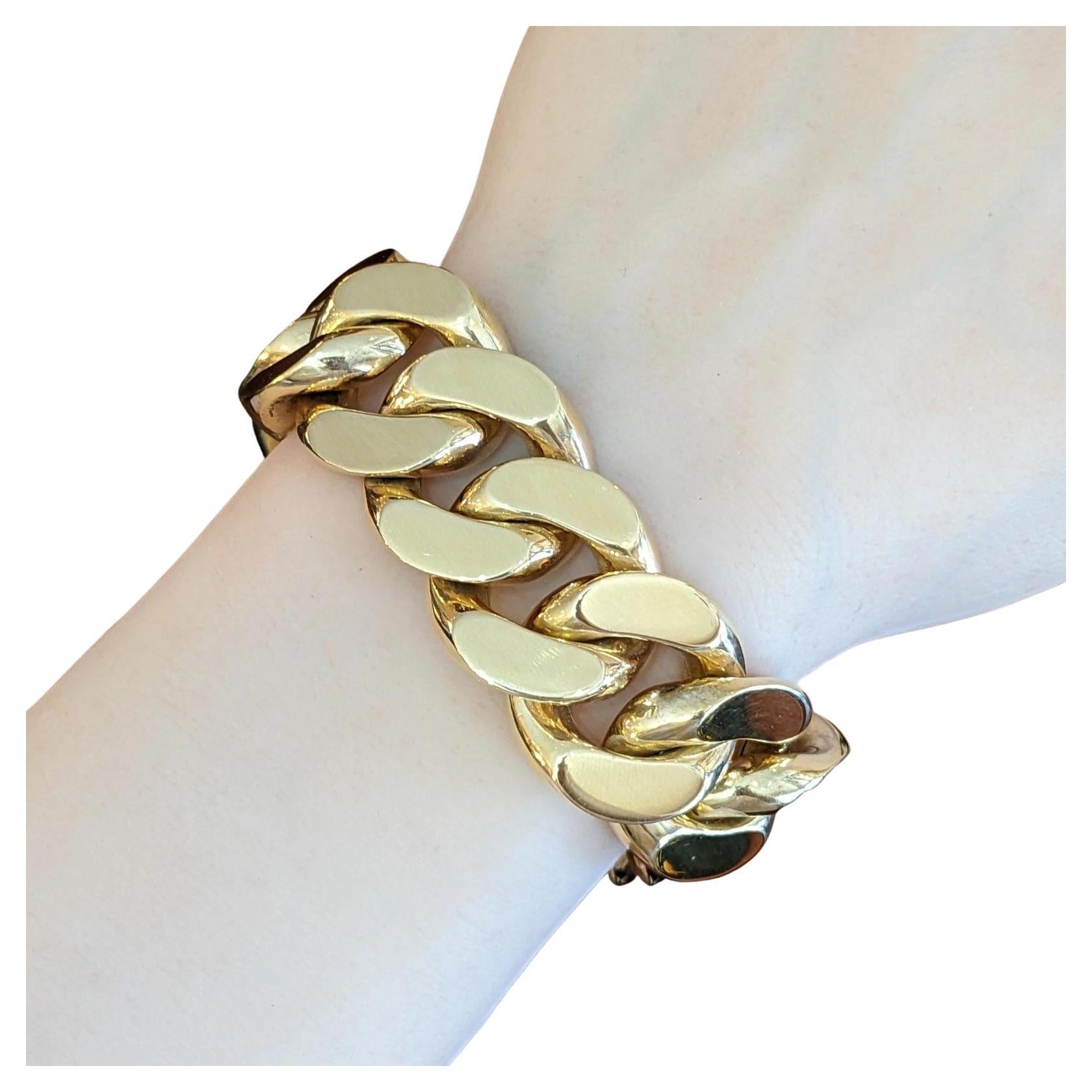 Vintage Cartier Curb Link Chain Bracelet in 18k Yellow Gold
