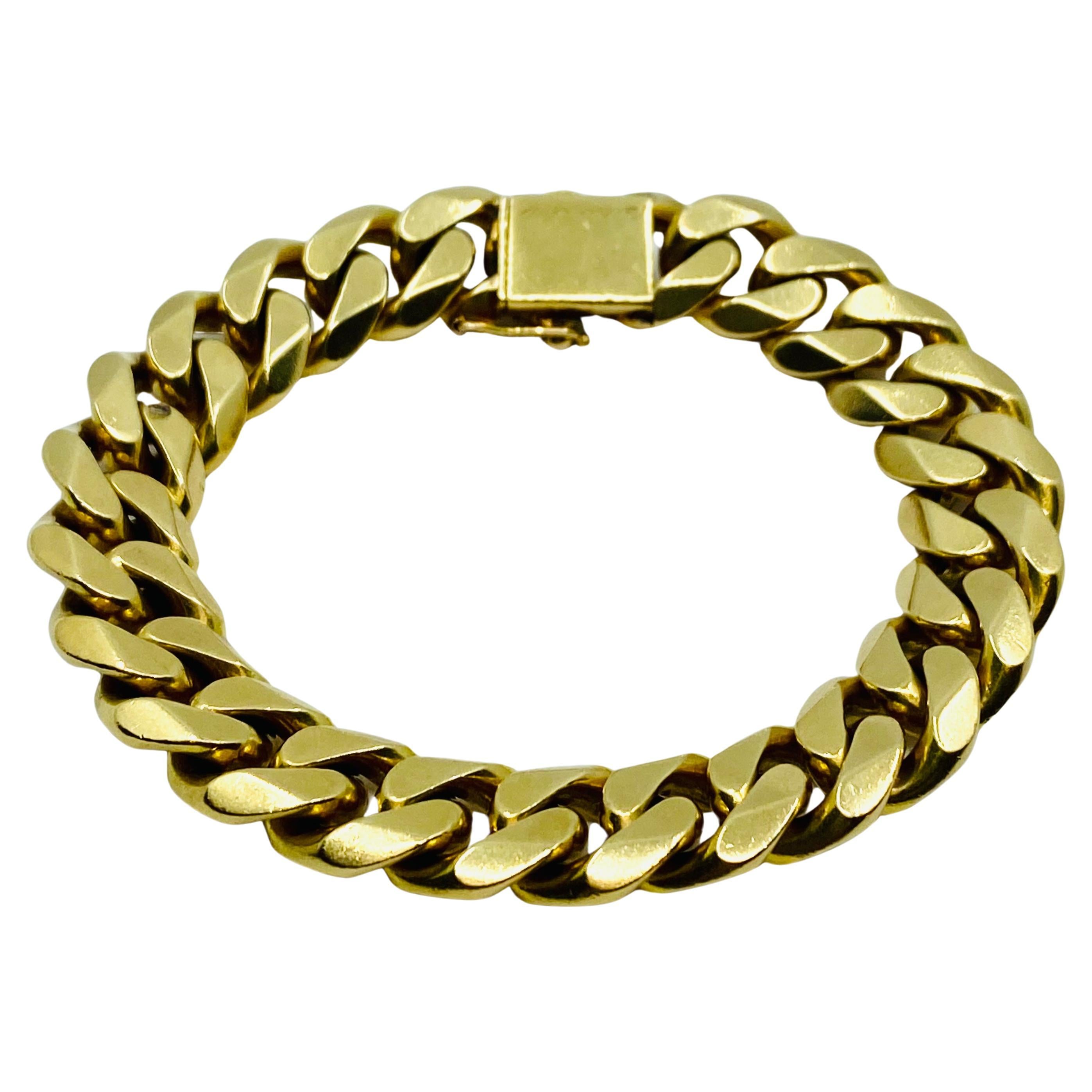 Vintage Cartier Curb Link Chain Gold Bracelet In Good Condition For Sale In Beverly Hills, CA