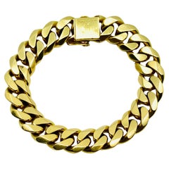 Retro Cartier Curb Link Chain Gold Bracelet