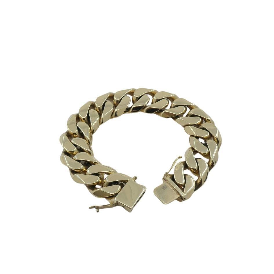 Cartier Bracelet vintage à maillons courbes en or 14 carats en vente 2