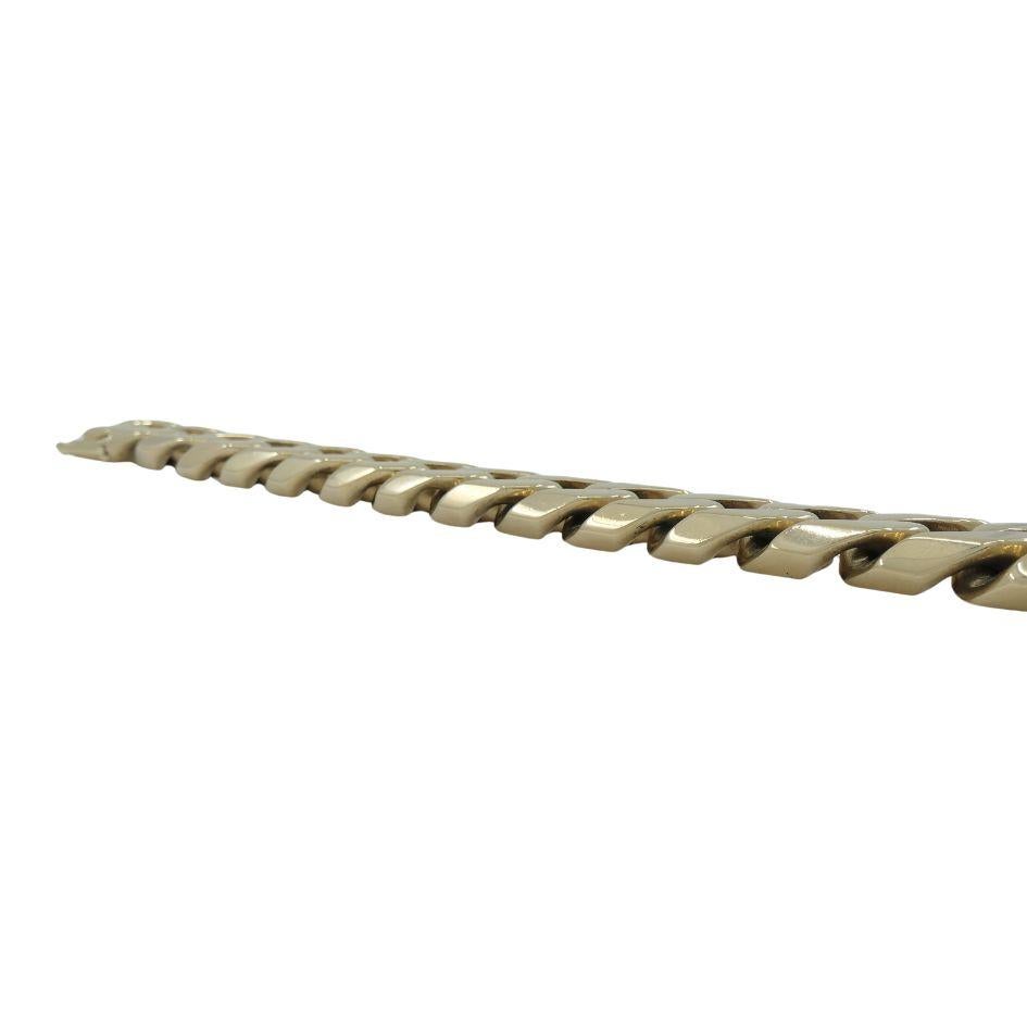 Cartier Bracelet vintage à maillons courbes en or 14 carats en vente 3