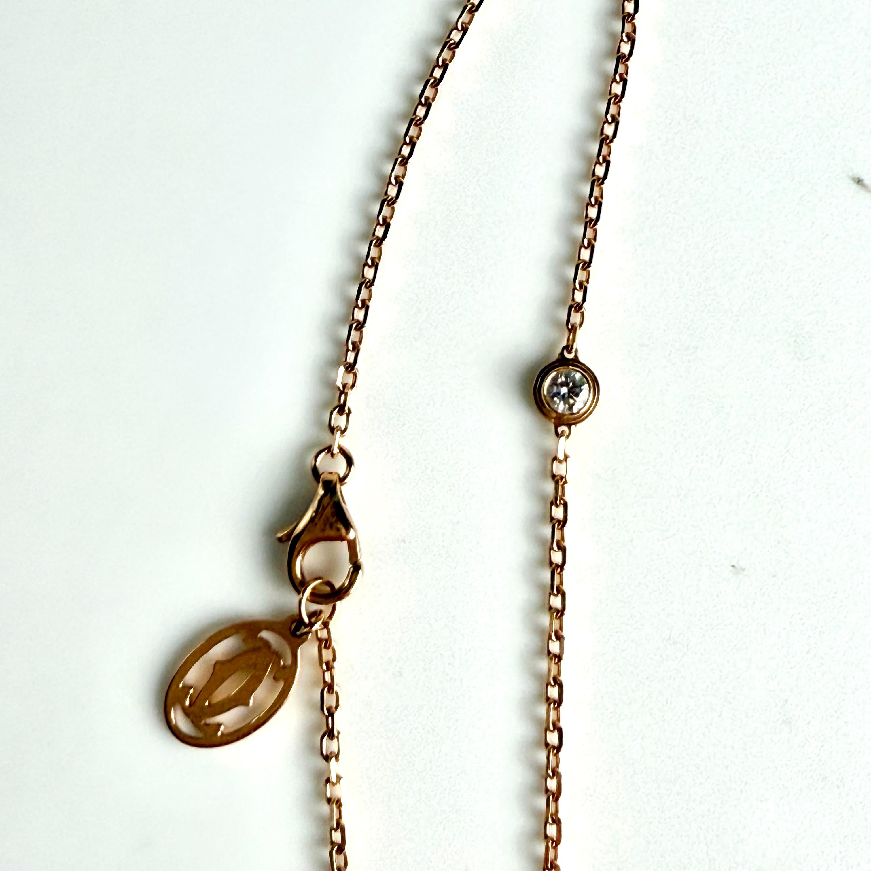 Vintage Cartier d’Amour 18K Rose Gold Diamond Bracelet For Sale 3
