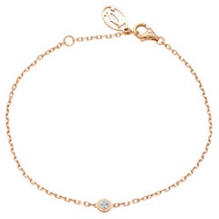 Pulsera vintage de diamantes Cartier d'Amour de oro rosa de 18 quilates