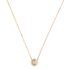 Collier vintage Cartier d'Amour avec diamants en halo, en or jaune