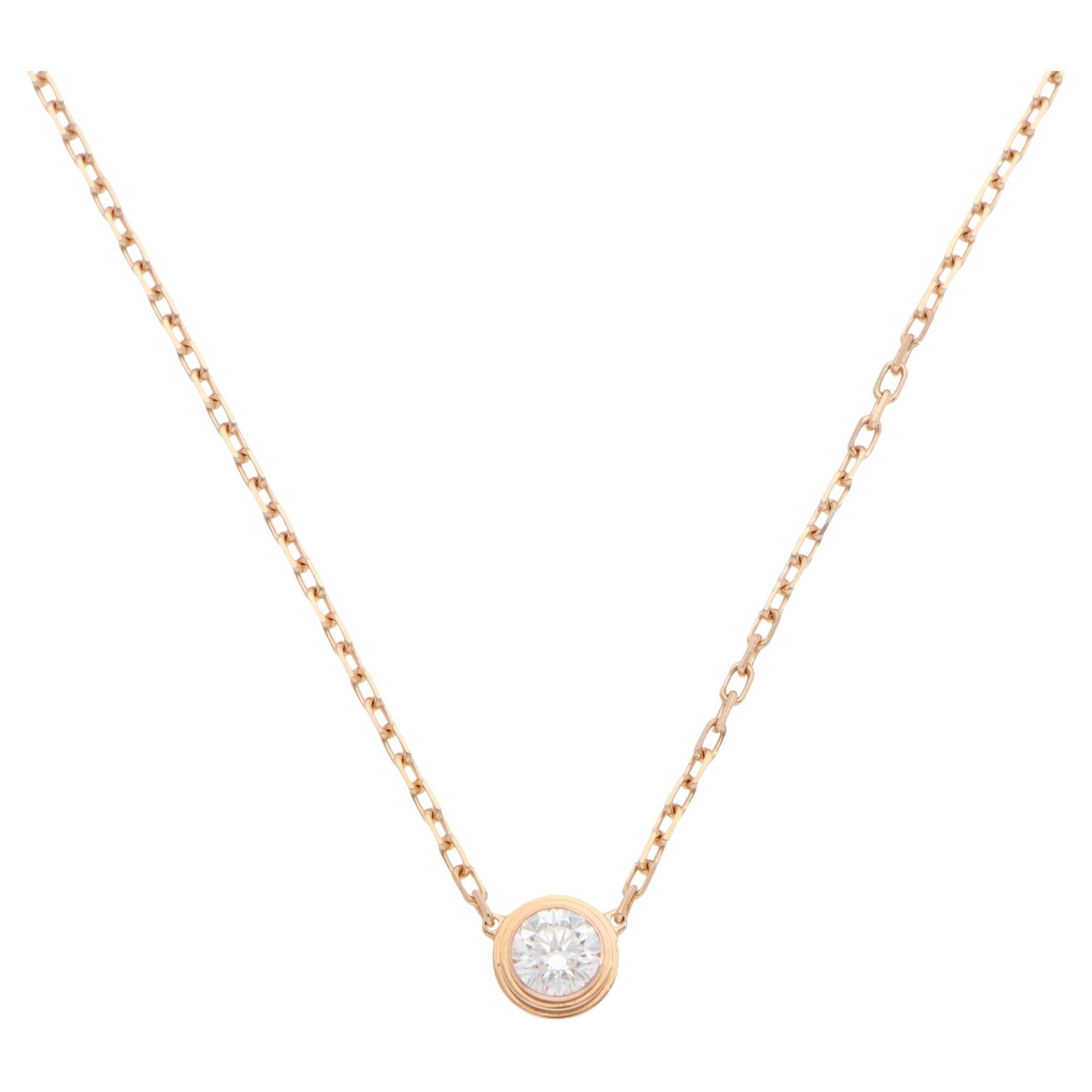 Collana di diamanti d
epoca Cartier d
Amour LM in oro rosa