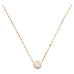 Vintage Cartier d'Amour Diamond Necklace LM in Rose Gold