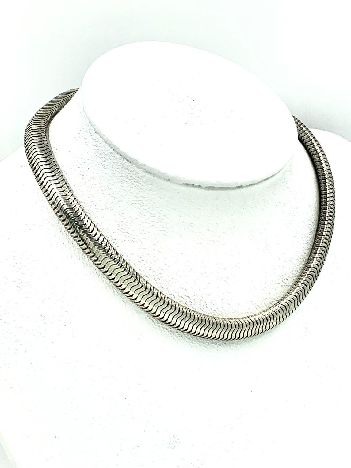 Women's or Men's Vintage Cartier Day to Night Amethyst 18K Gold Sterling Silver Snake Necklace
