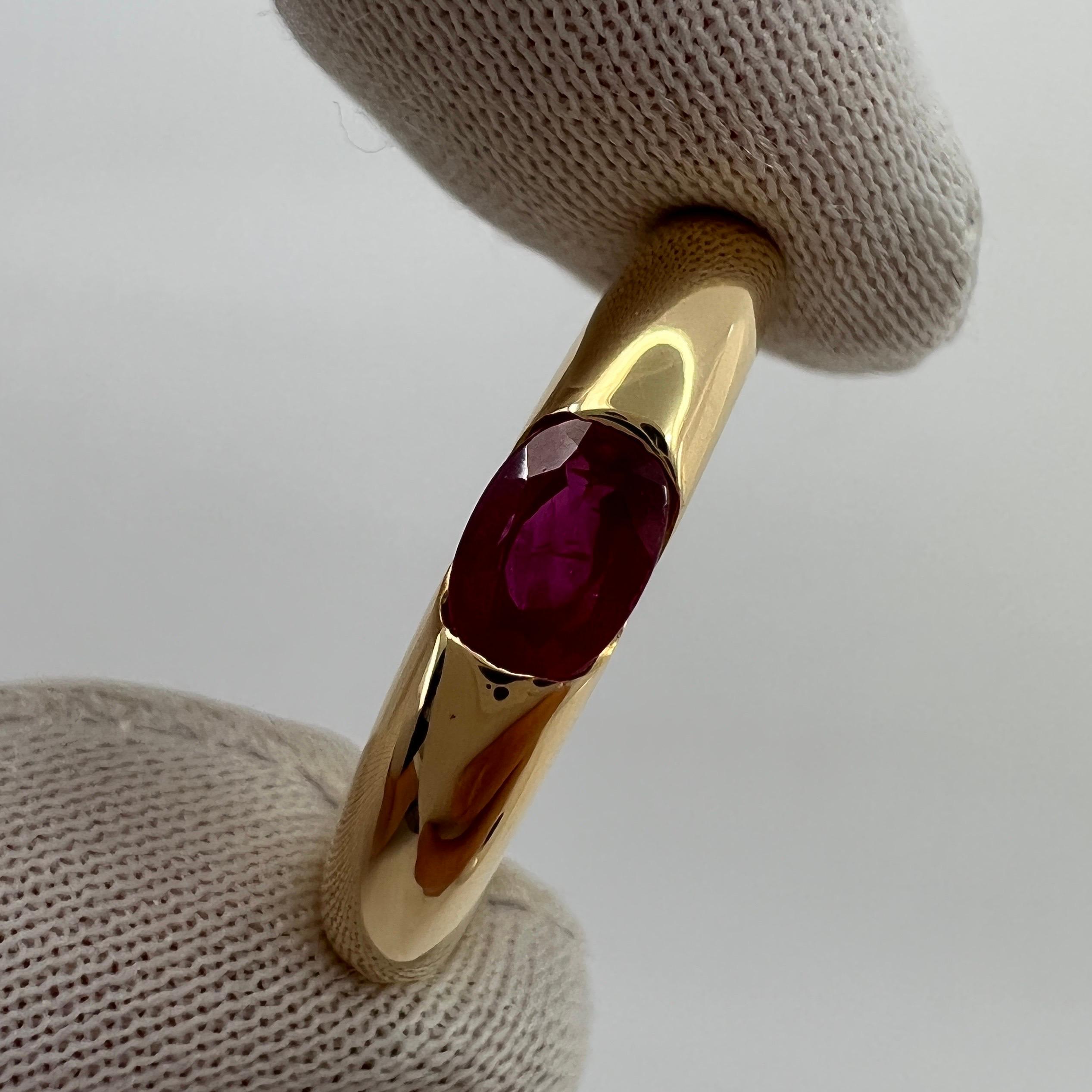 Rubis Naturel Non Chauffé De Guinée – 6,82 Carats – Rouge Pourpre – 12,5x11 Mm