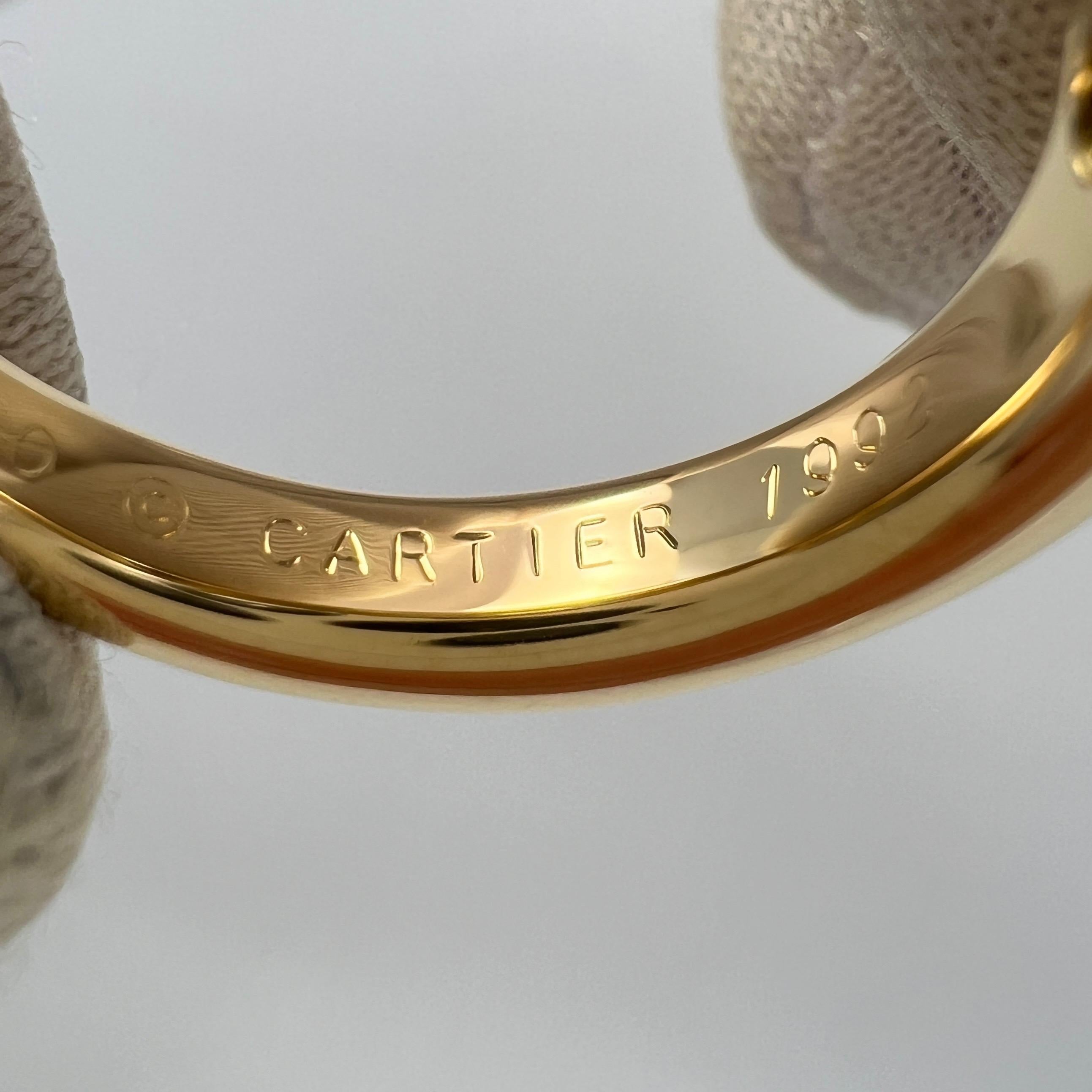 Vintage Cartier DEEP Red Ruby Oval Cut 18k Yellow Gold Solitaire Ellipse Ring 5 4