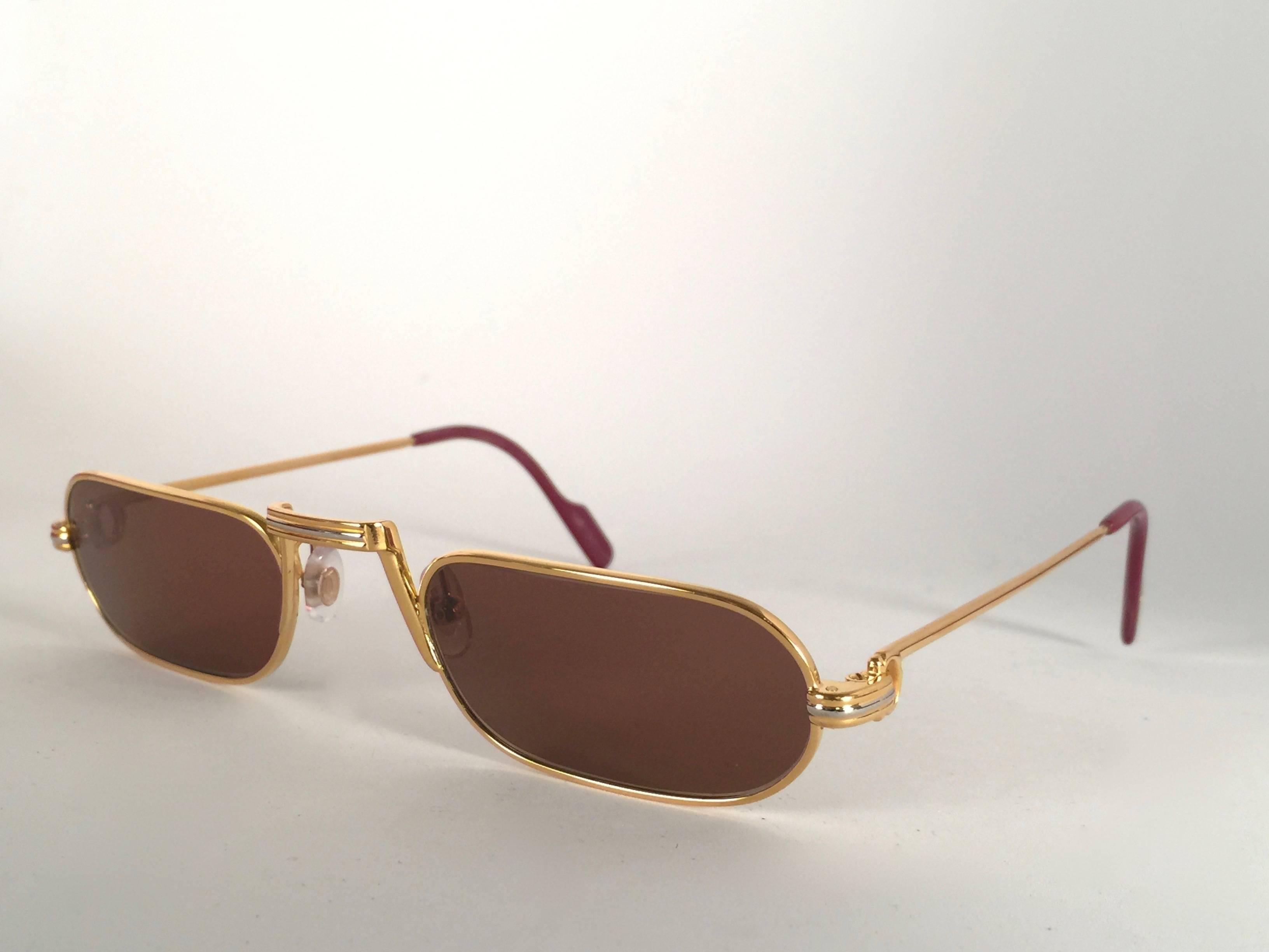 Occhiali da sole vintage Cartier Demilune Vendome Medium Reading France in vendita 1