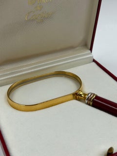Vintage Cartier Desk Magnifier with Original Box, France, circa 1980