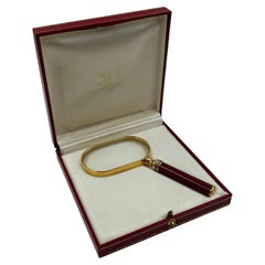 Vintage Cartier Desk Magnifier with Original Box, France, circa 1980