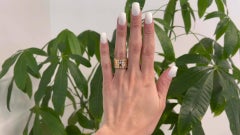 Vintage Cartier Diamond 18 Karat Yellow Gold Lanières Cigar Band Ring