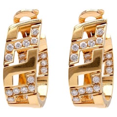 Ohrringe aus 18 Karat Gelbgold mit Diamanten von Cartier
