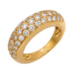 Vintage Cartier diamond 18k yellow gold "Etincelle" band