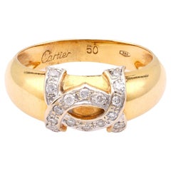 Vintage Cartier Diamantring aus 18 Karat Gelbgold mit Diamant