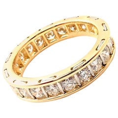 Vintage Cartier Diamond Eternity Band Yellow Gold Ring