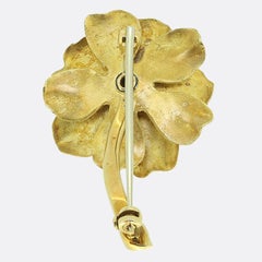 Vintage Cartier Diamond Flower Brooch