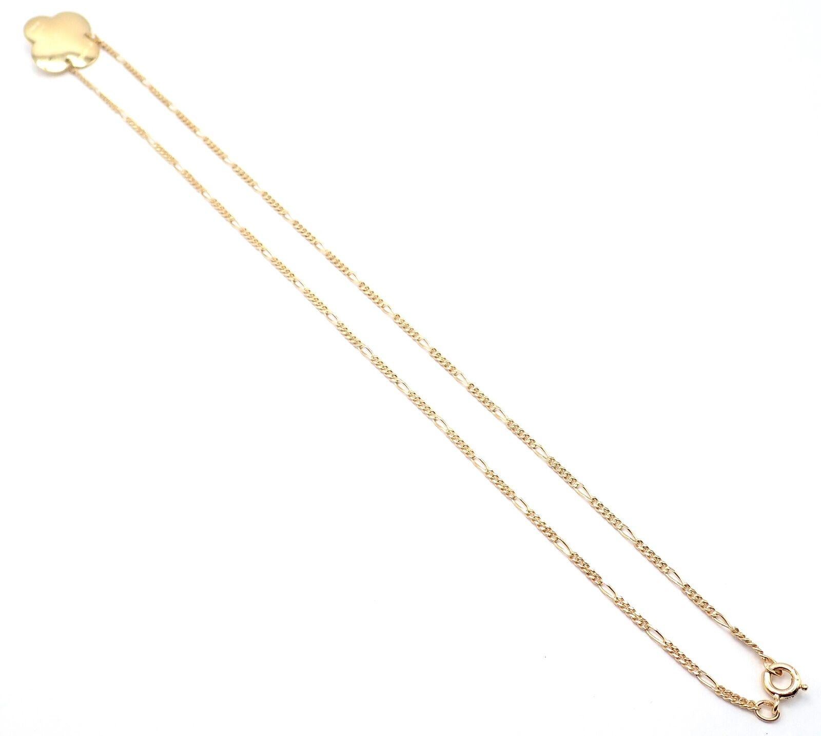 Vintage Cartier Diamond Heart Clover Yellow Gold Pendant Necklace For Sale 1