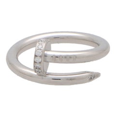 Vintage Cartier Diamond Juste Un Clou Ring in 18k White Gold